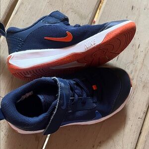 Nike Kids Navy with Orange Accent Sneakers